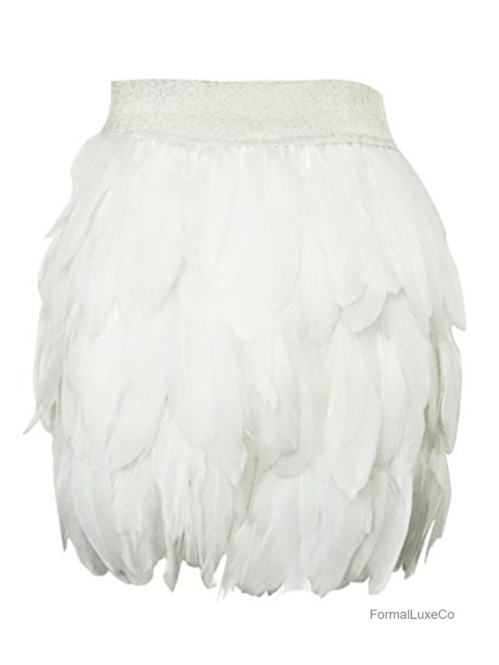 Goose Feather Mini Skirt Short A-Line Tutu for Cosplay Party